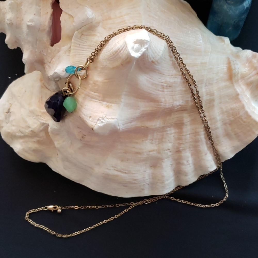 Deep Ocean Multi-Charm Necklace - Picture 3 of 3